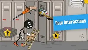 Stickman Escape School Super Mod APK funny fail animation