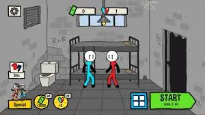  Stickman Escape Prison Mod APK funny animations